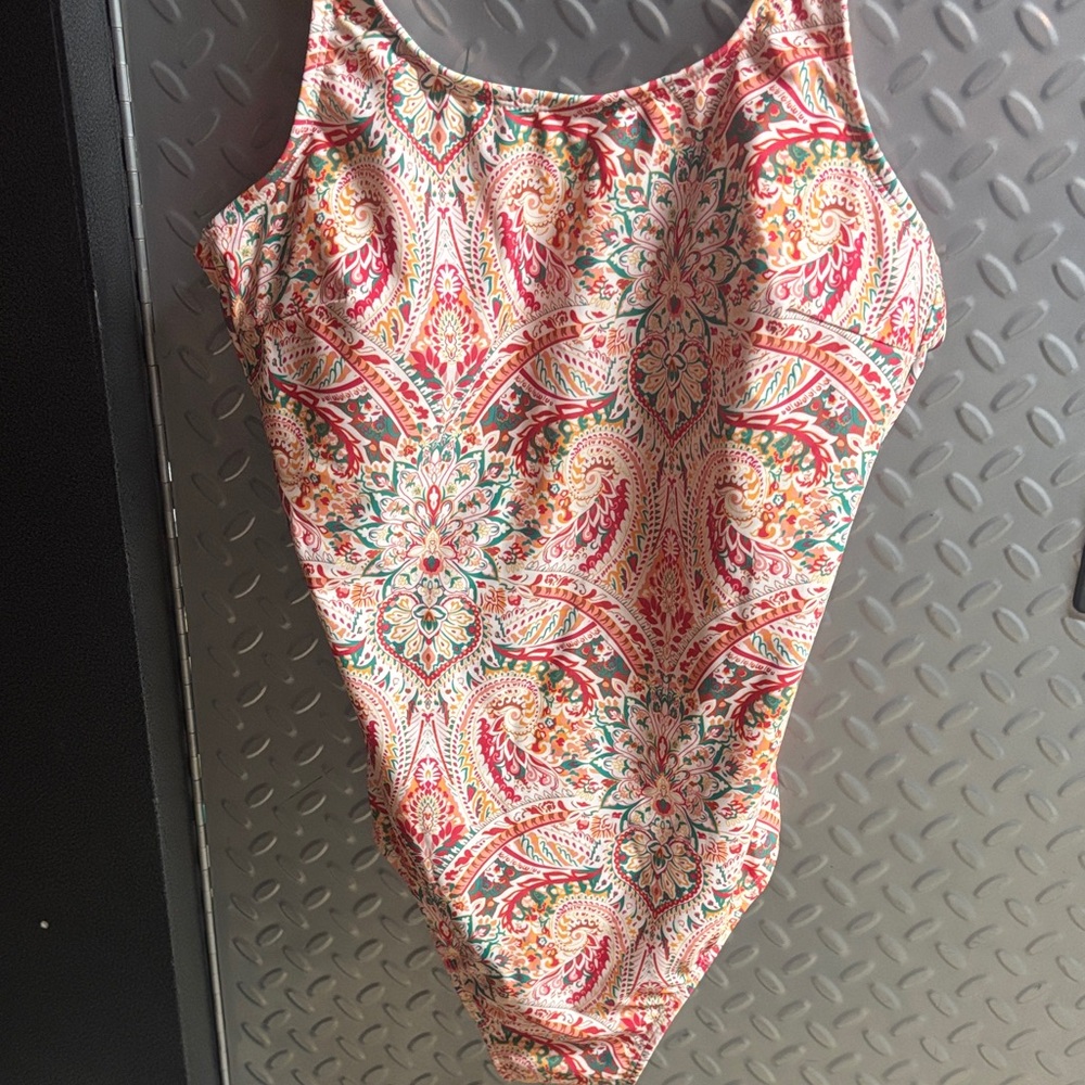 SHEIN Colorful Paisley One Piece Swimsuit